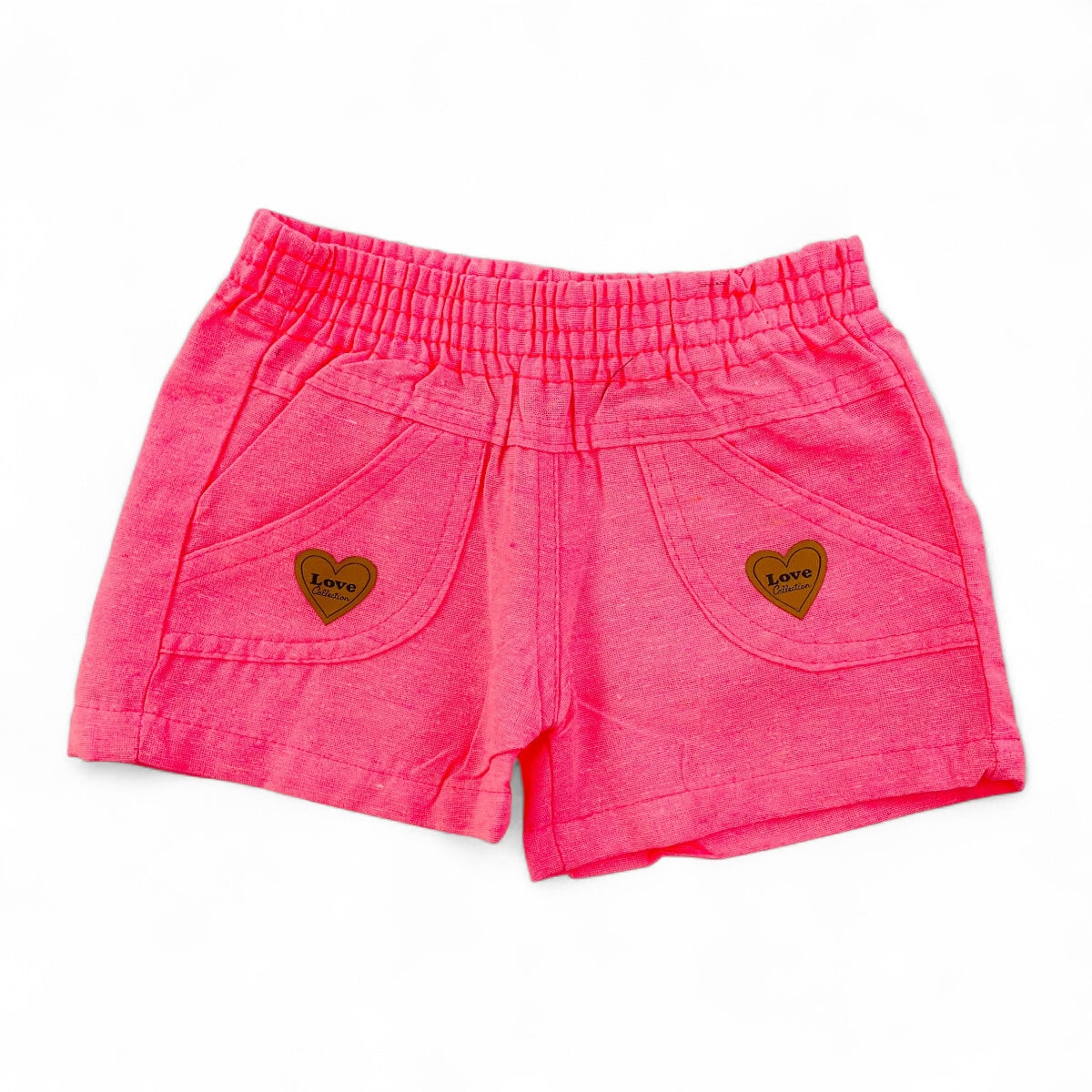 Shortinho Infantil Feminino Diversas Cores Pimentinha Confecções Linho Liso