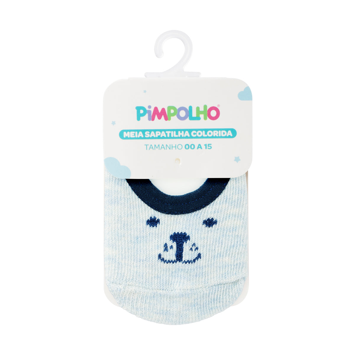 Meia Sapatilha Infantil Masculina Pimpolho Colorida 00 a 06 Meses
