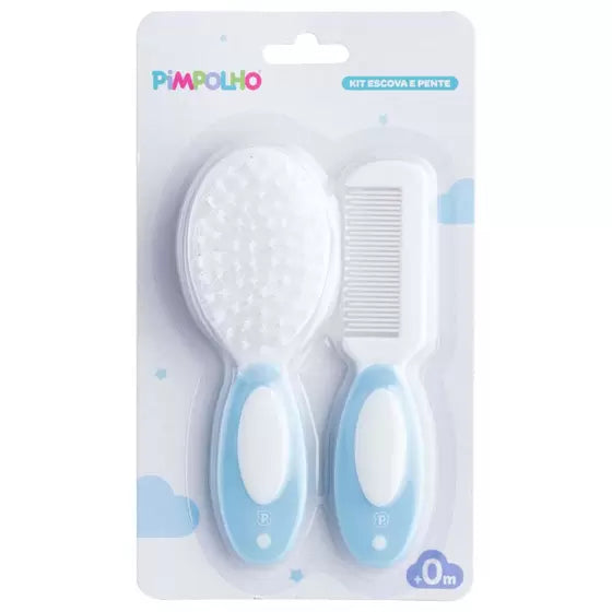 Kit Pente e Escova Pimpolho Bebê Macio 2 Peças