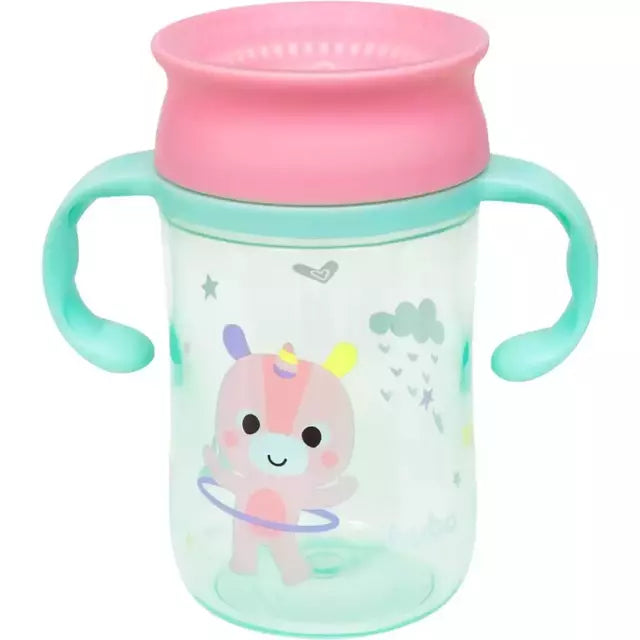 Copo de Treinamento 360 Buba Zoo 300 ml Antivazamento com Alça +12 Meses