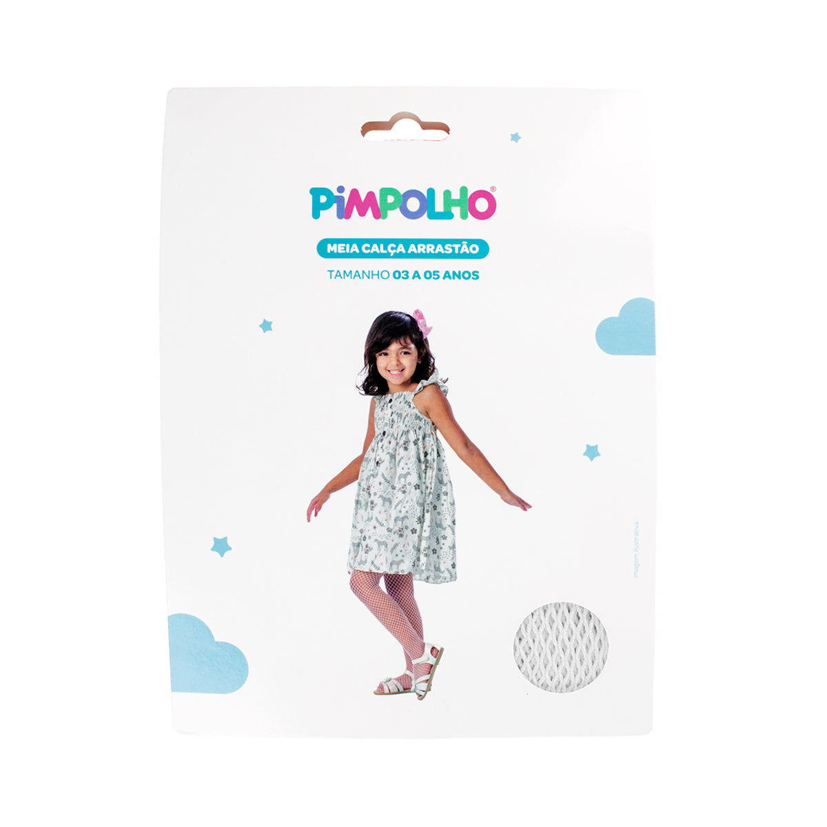 Meia Calça Infantil Feminina Pimpolho Arrastão 3 a 8 Anos