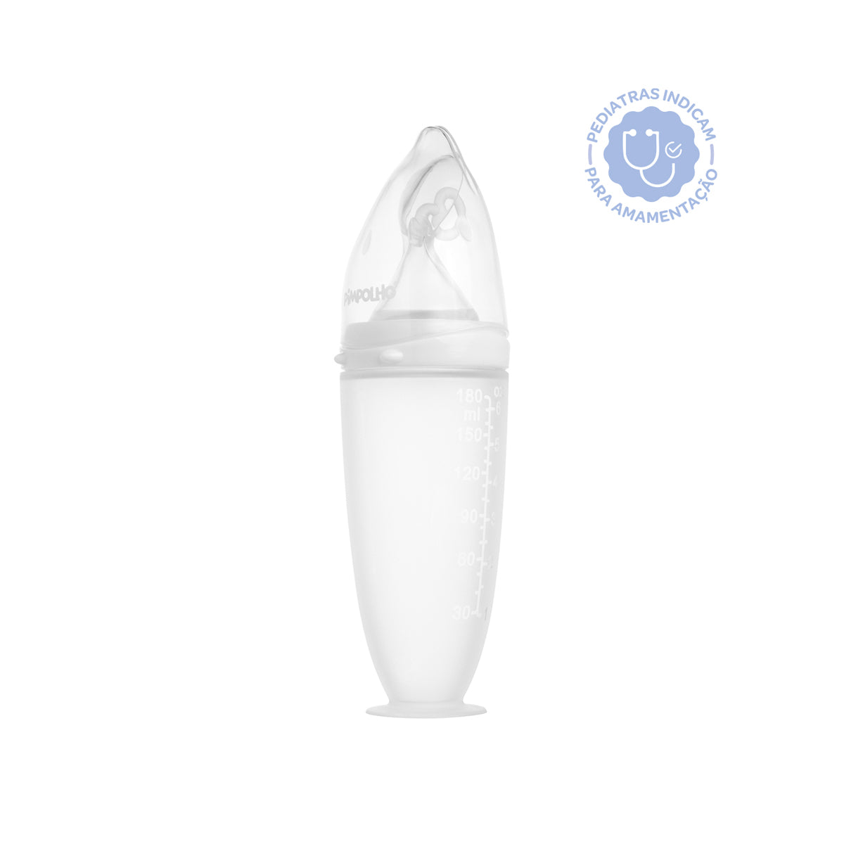 Colher Dosadora de Silicone Pimpolho Golfinho 180ml para Introdução Alimentar