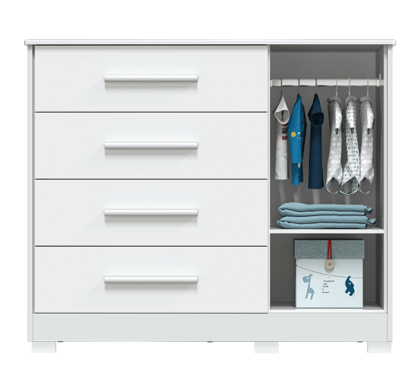 Cômoda Peroba Charlo 1 Porta Lisa