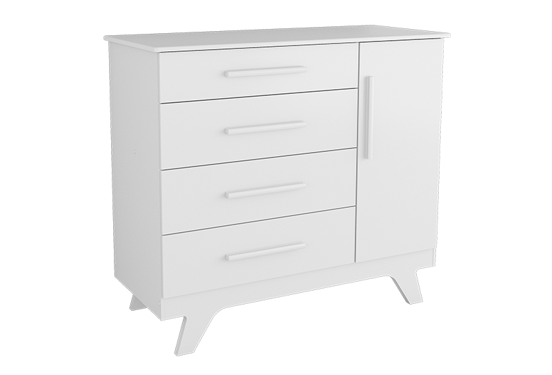 Comoda Retro Peroba 1 Porta Lisa