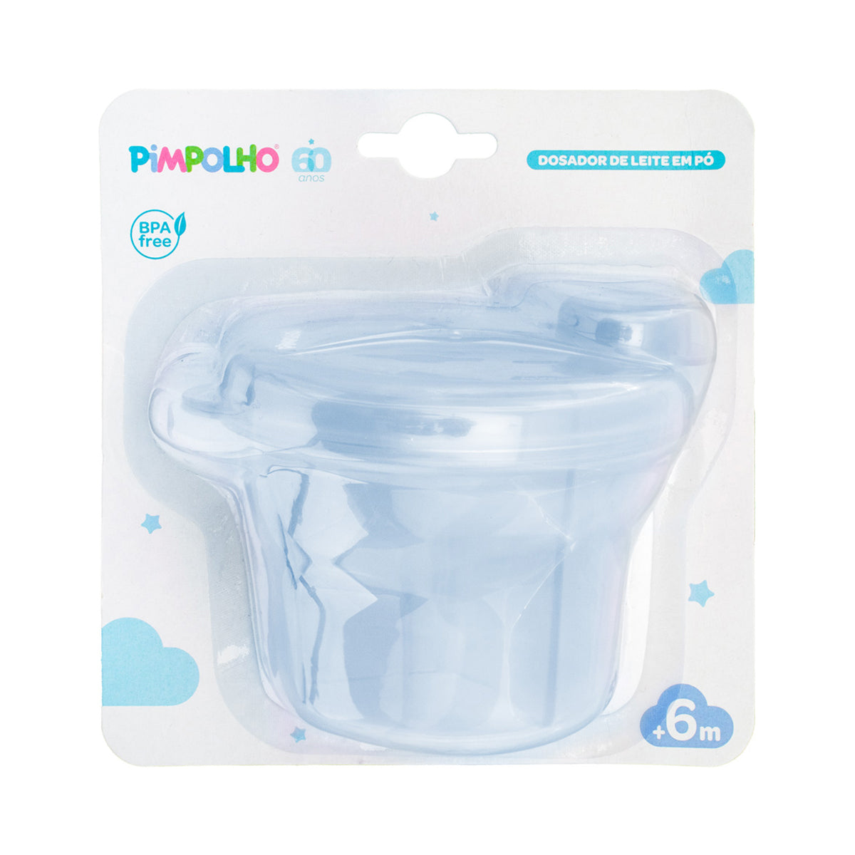 Dosador de Leite em Pó Pimpolho 240ml com 3 Compartimentos e Divisórias
