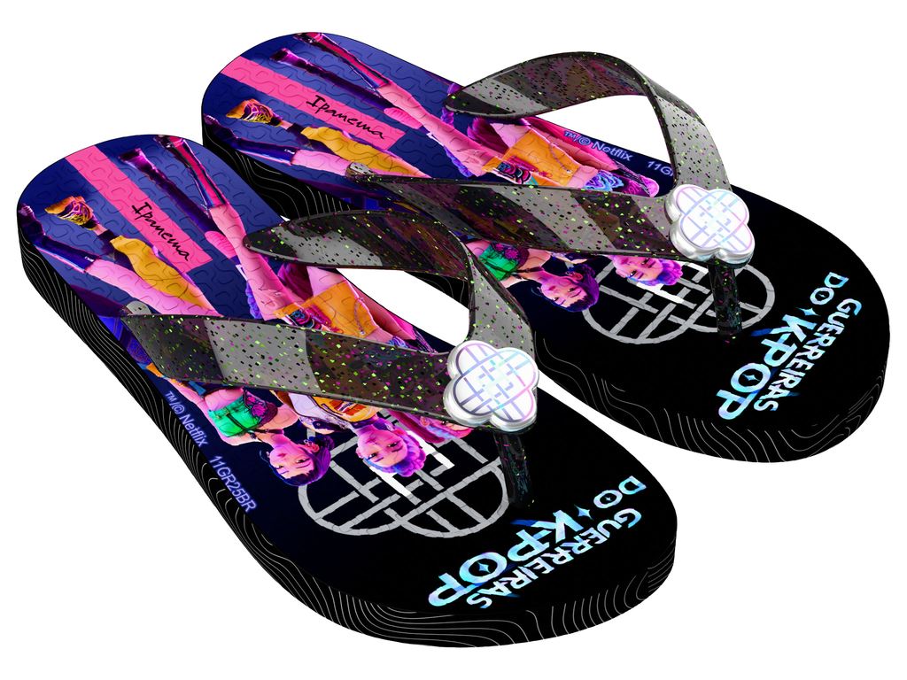 Chinelo de Dedo Infantil Ipanema Guerreiras do K-POP Licenciado Confortável Grendene
