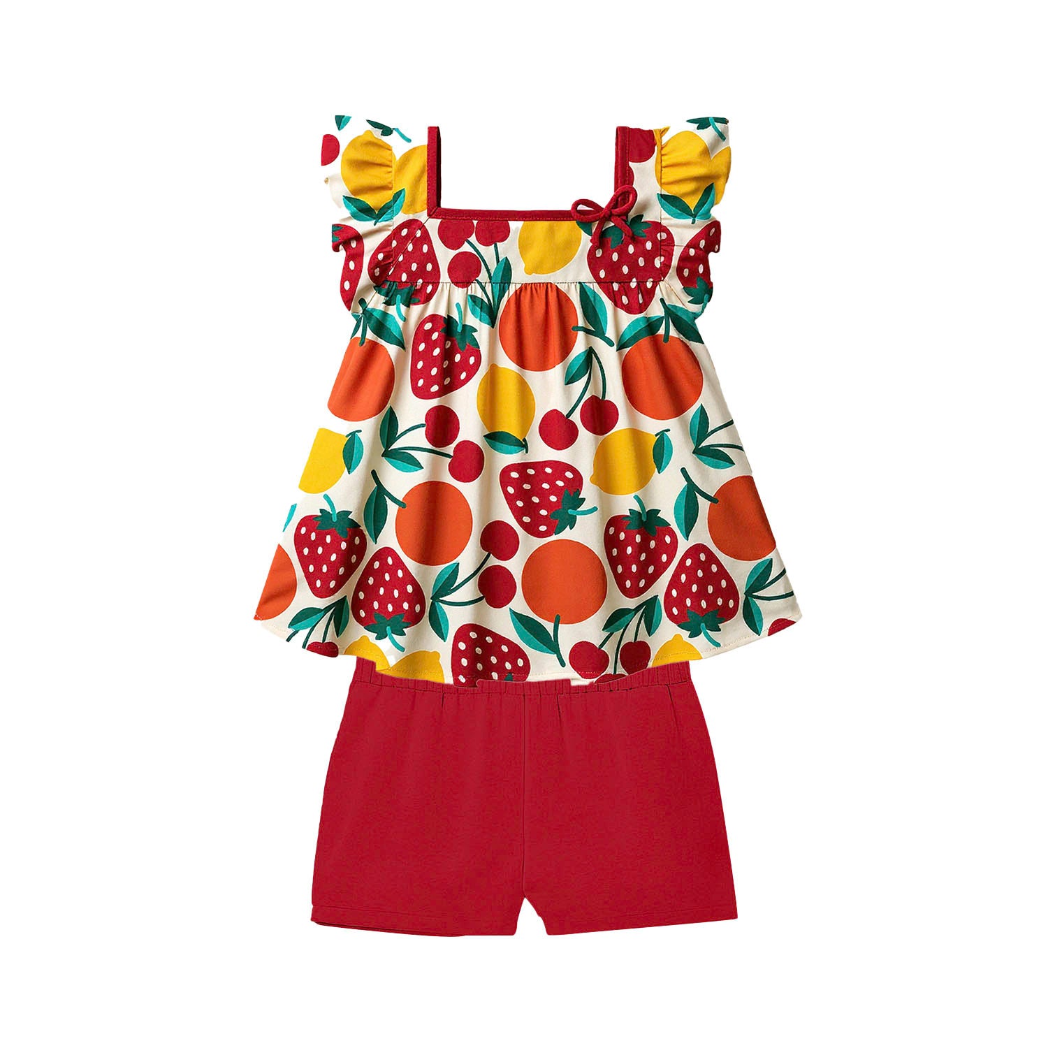 Conjunto Infantil Feminino Kyly Frutinhas Regata Batinha e Shorts