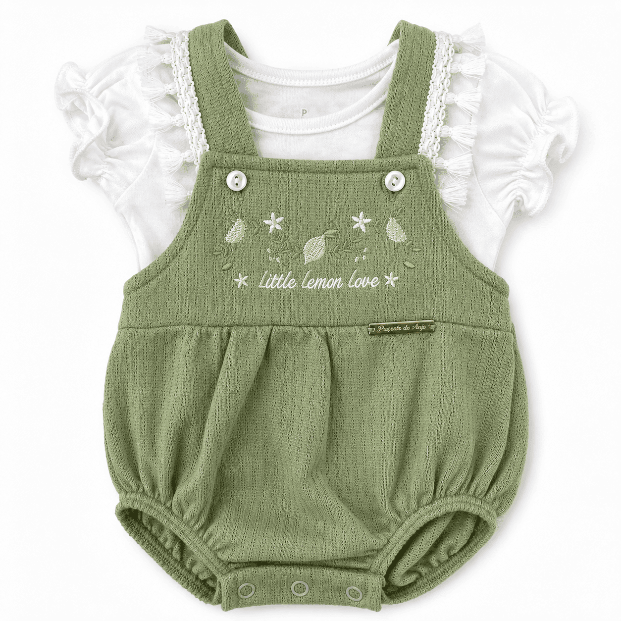 Romper Feminino Presente de Anjo Tricô com Blusa