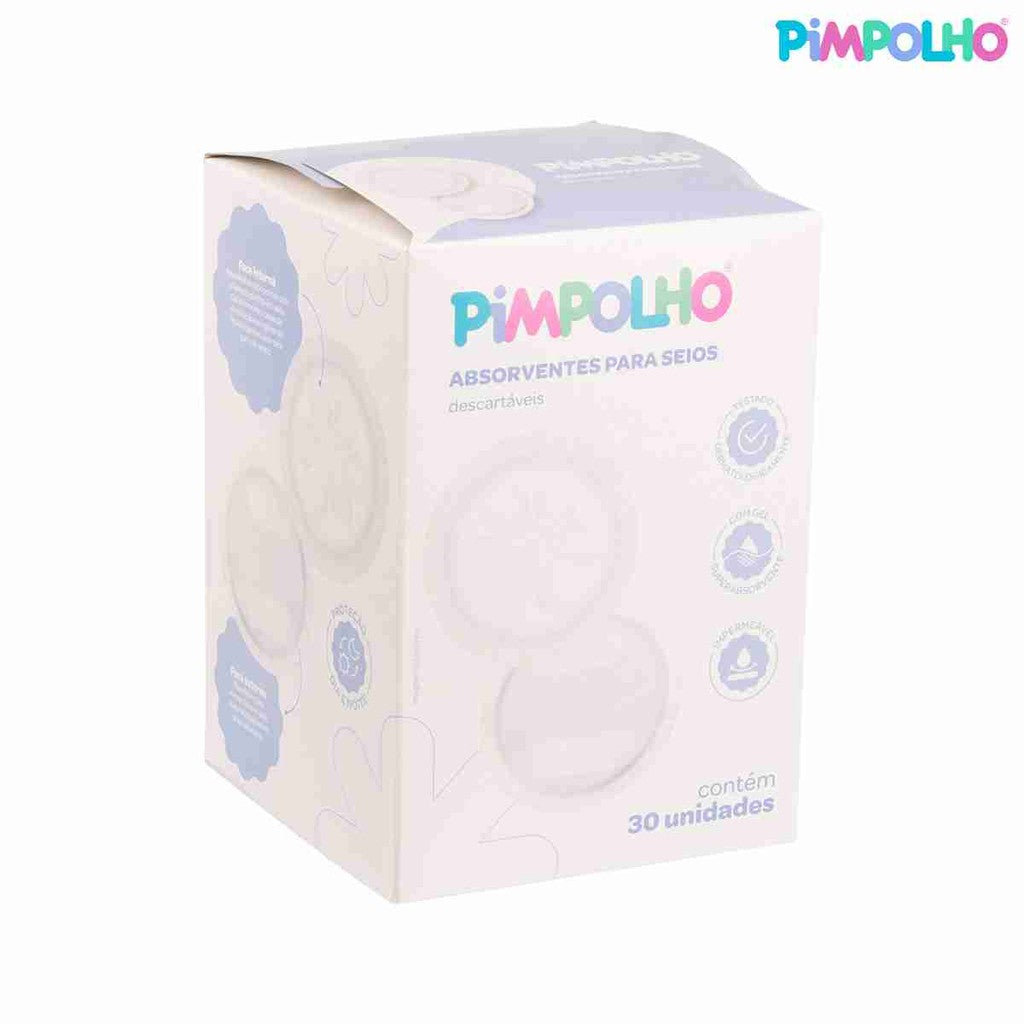 ABSORVENTE PARA SEIOS PIMPOLHO DESCARTAVEIS COM 30 UNIDADES