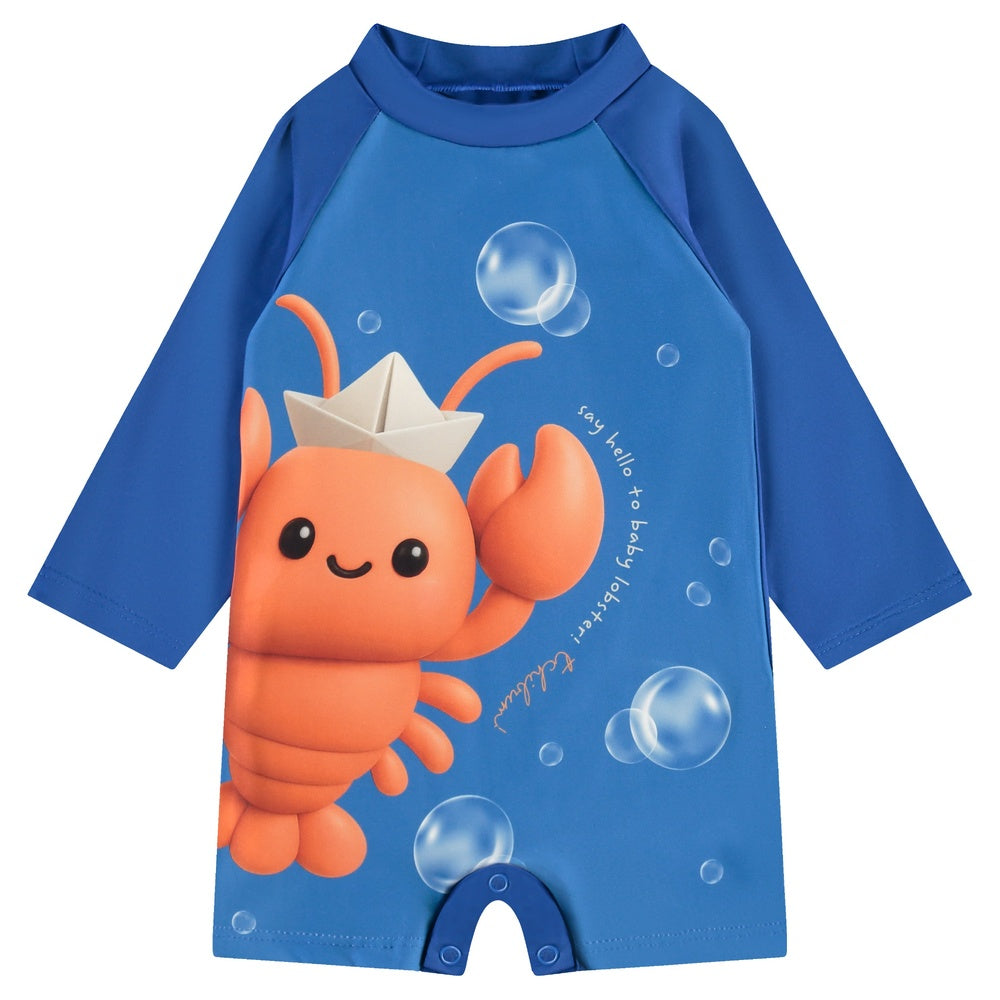 Macaquinho de Praia Infantil Baby Kamylus Tchibum Lagosta Proteção UV 50+ Dri-Fit