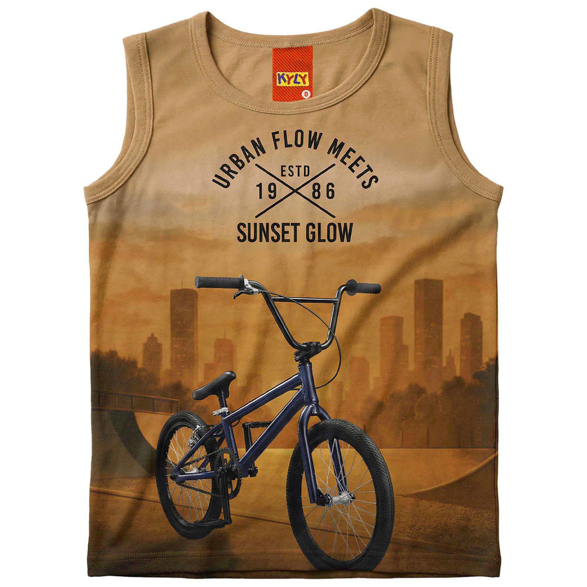 Regata Infantil Masculina Kyly Urban Flow Algodão Bebê