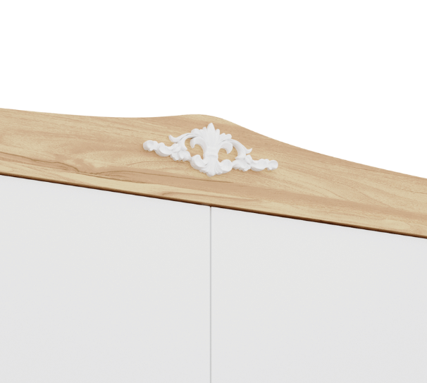 Guarda RoupaElô 4 Portas com Janela 100% MDF com PETG Cristal e Corrediças Telescópicas