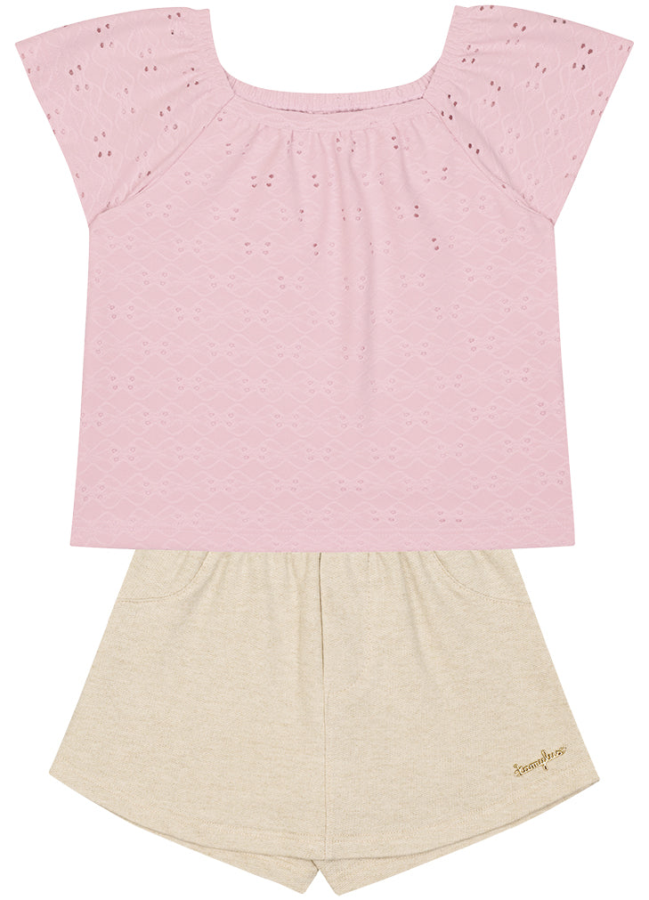 Conjunto Feminino Kamylus Laise e Moletinho Linho