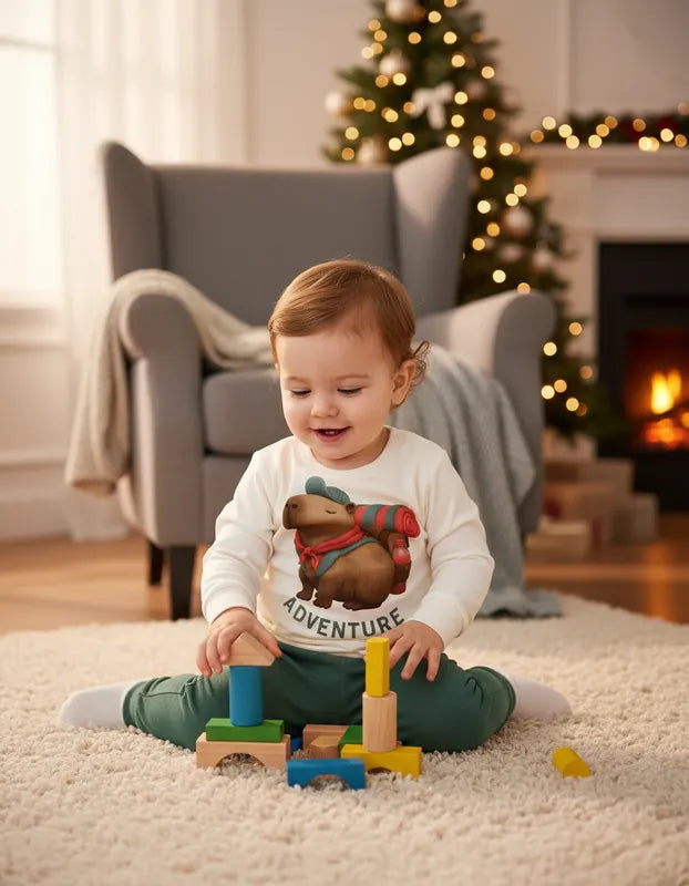 Conjunto Infantil Masculino Kyly Capivara Adventure Inverno