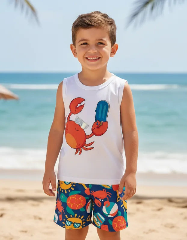 Conjunto Infantil Menino Kyly Caranguejo de Óculos Divertido