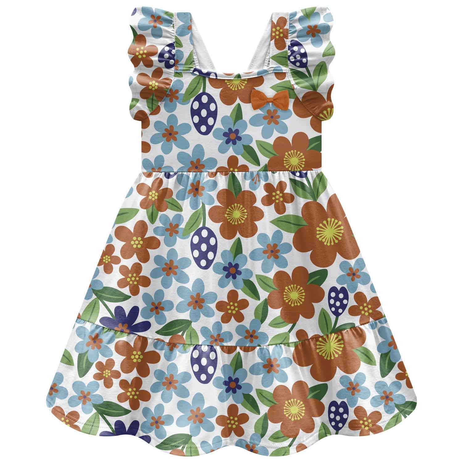 Vestido Infantil Menina Kyly Floral c/ Lacinho