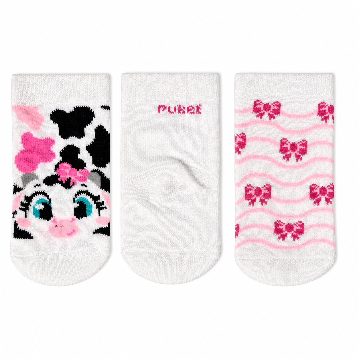 Kit Meia Puket Vaquinha com 3 Pares