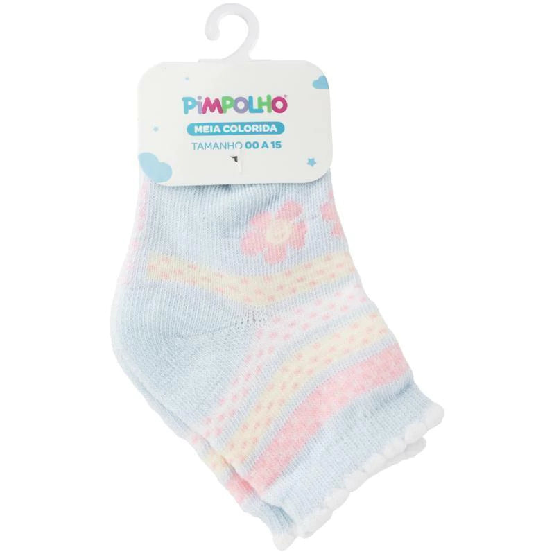 Meia Cano Alto Feminina Pimpolho Colorida 00 ao 15