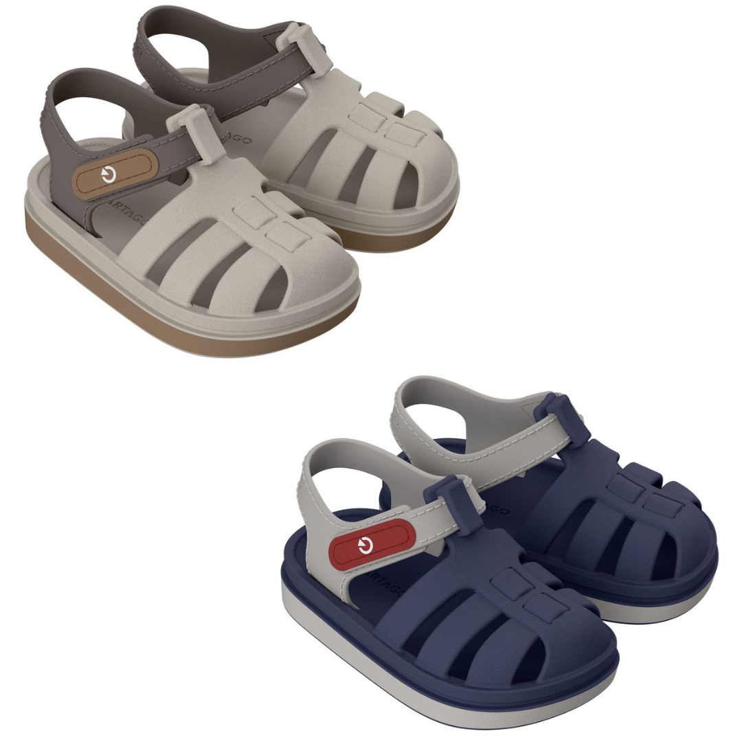 Sandália Baby Cartago Oslo II Grendene Kids com Fecho Ajustável