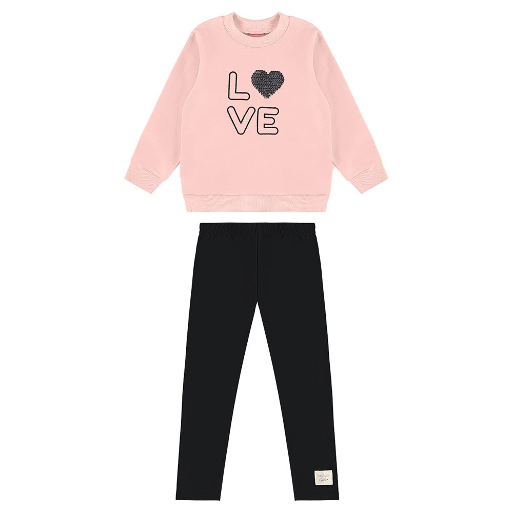 Conjunto Feminino Kamylus Love Moletom e Molecotton