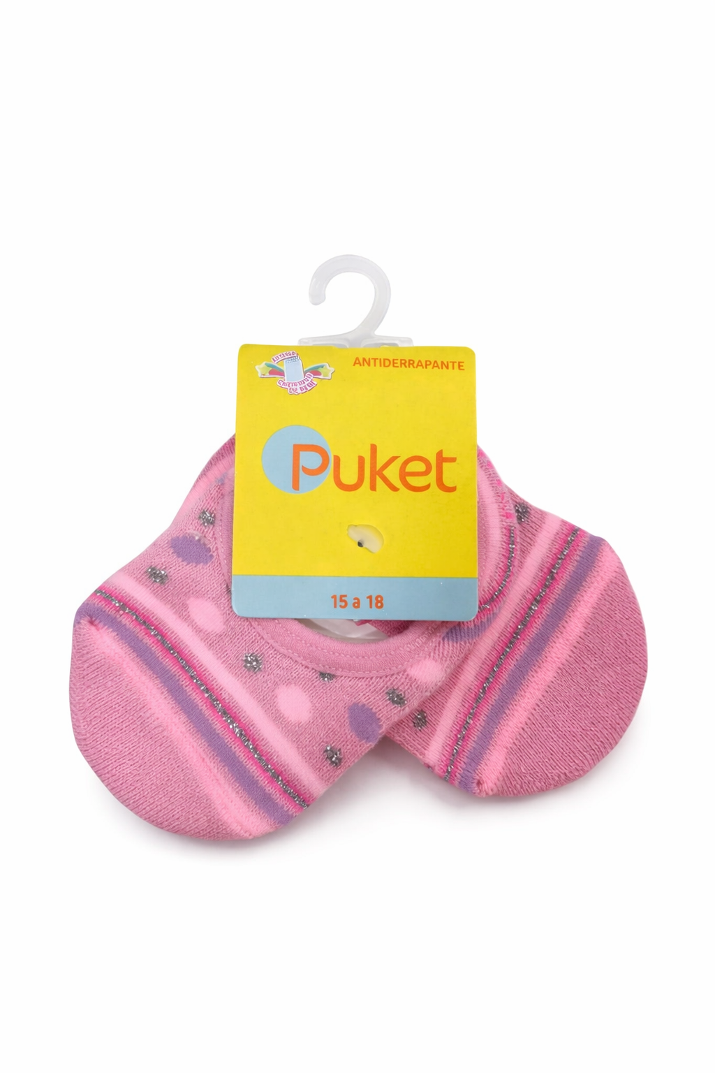 Meia Sapatilha Puket Bebê Antiderrapante Conforto Poa