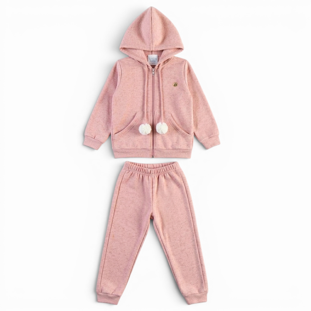 Conjunto Infantil Feminino Pulla Bulla Básico com Pingente de Ursinha