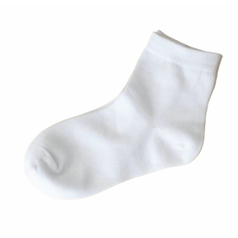 Kit 3 Pares Meia Branca Criança Kids Infantil Escolar Cano baixo