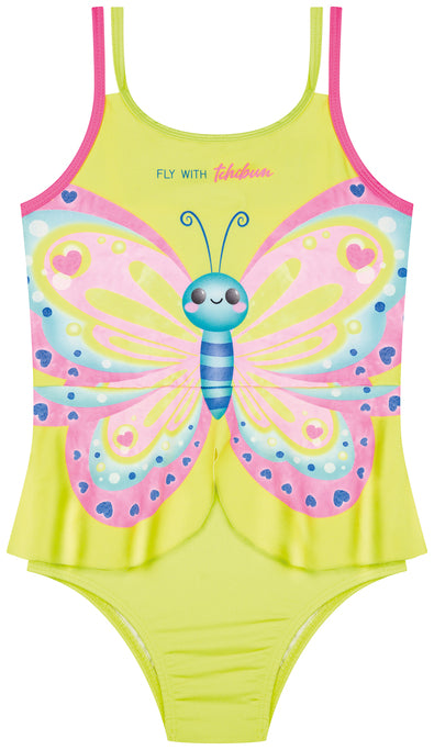 Maiô Infantil Feminino Kamylus Tchibum Borboleta – Proteção Solar UV50+