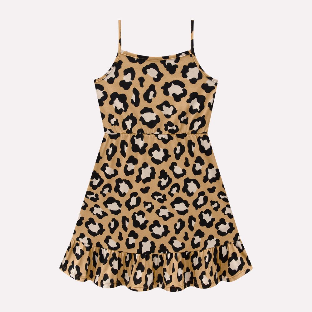Vestido Infantil Kyly Onça