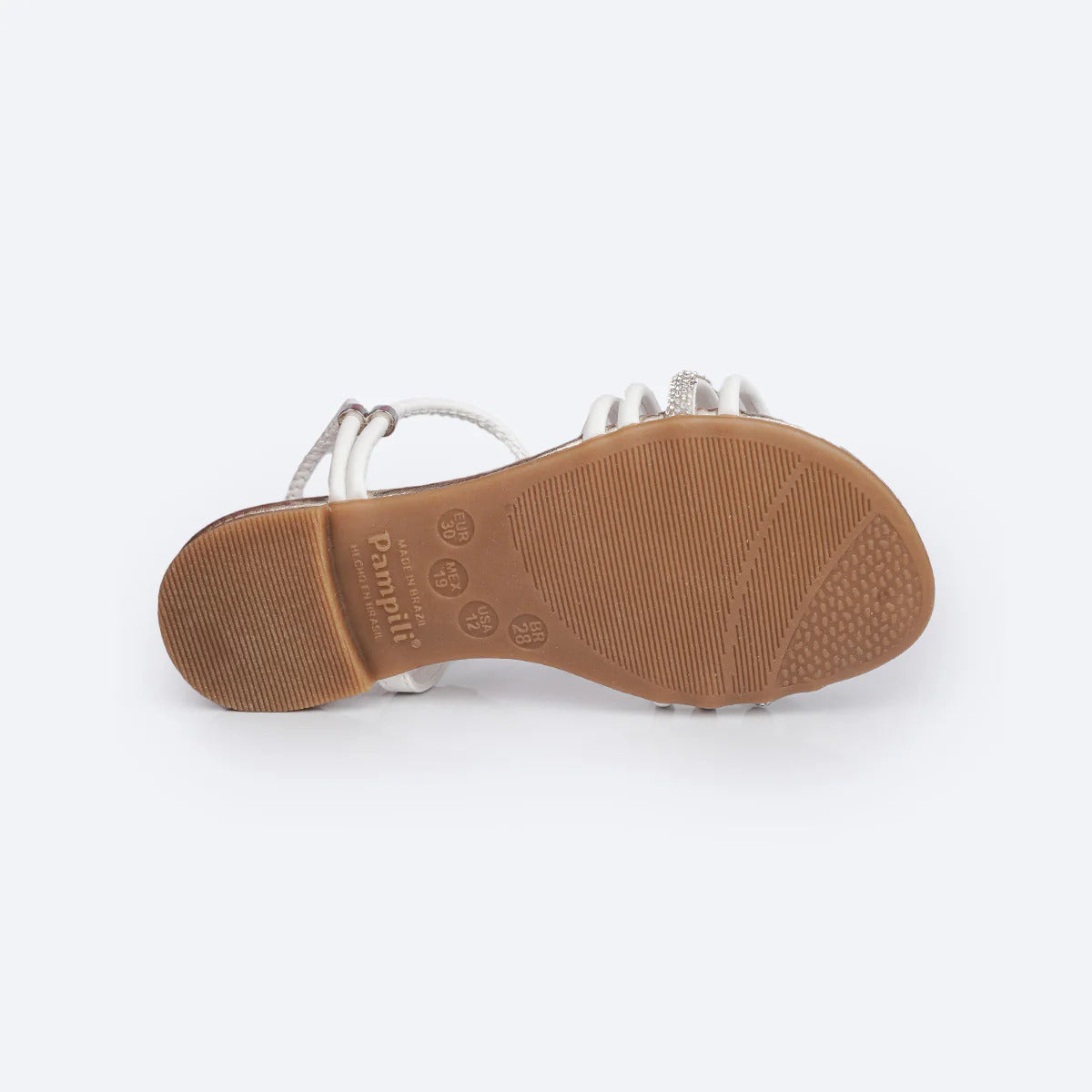 Sandália Infantil Feminina Pampili Iris Tiras Nó Strass