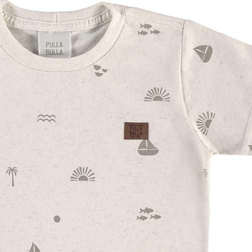 Camiseta Infantil Masculina Pulla Bulla Barquinho e Coqueiro – Conforto e Estilo para o Dia a Dia