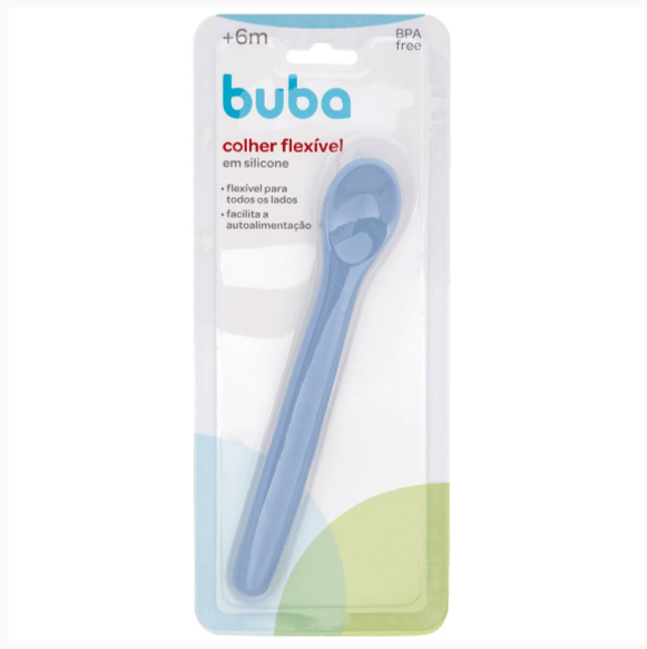 Colher Flexível Silicone Buba Infantil Autoalimentação