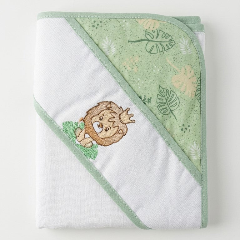 Toalha Fralda Dengo com Capuz Estampa Borboleta 70x108 cm - Camada Única