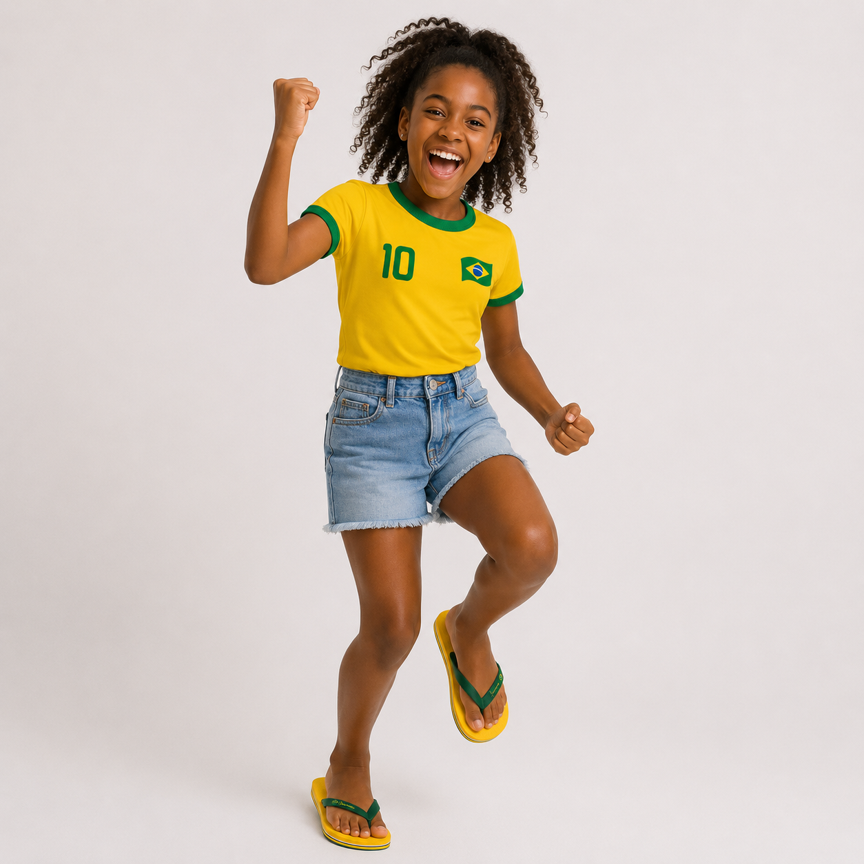 Camisa Brasil Infantil Futebol Juvenil Algodão