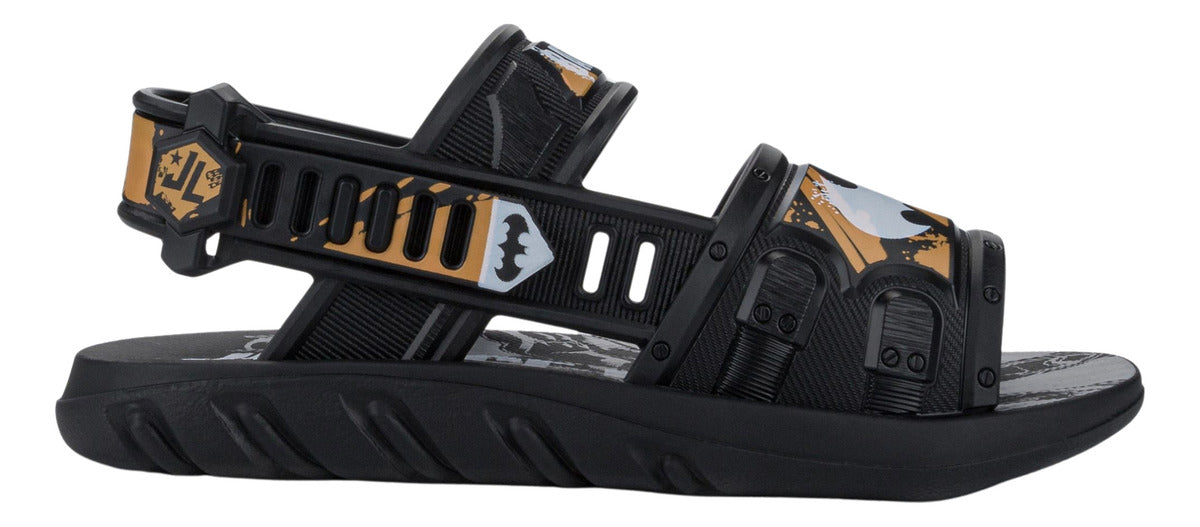 Sandália Papete Infantil Masculino Grendene Kids Liga da Justiça Batman Super Herói Com Luva