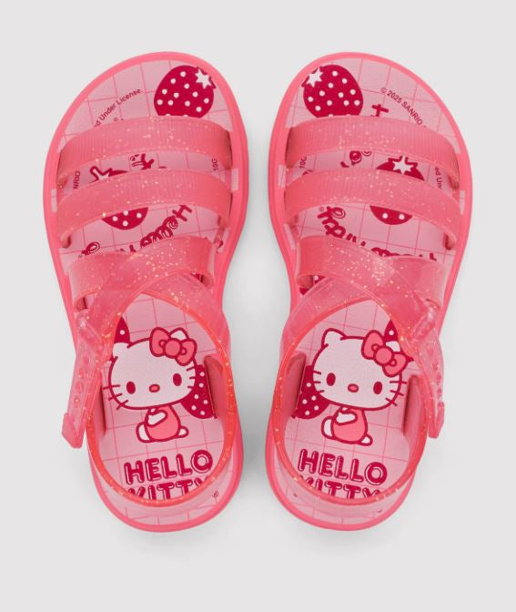 Sandália Infantil Grendene Kids Hello Kitty Sweet Bag Com Mochila