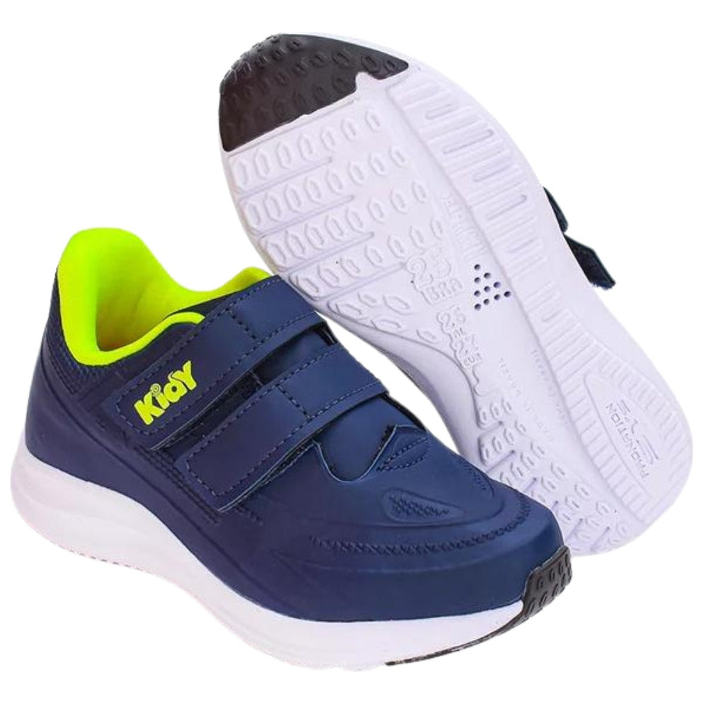 Tênis Infantil Kidy Super Conforto Respitec Calce Fácil Escolar Anatômico com Fecho Duplo
