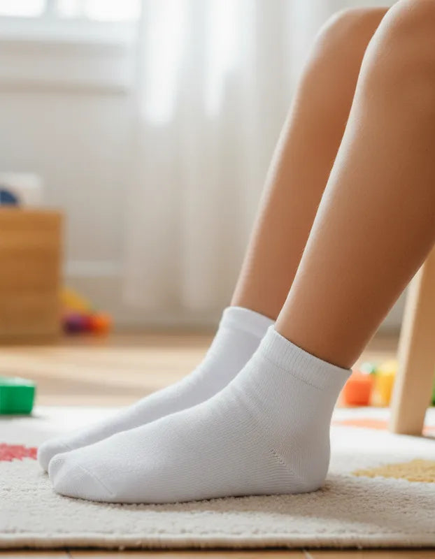 Meia Infantil Loppas 3 Pares Cano Curto Unissex Escolar