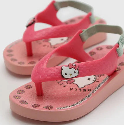 Chinelo Baby Ipanema Hello Kitty Amore Grendene com Elástico