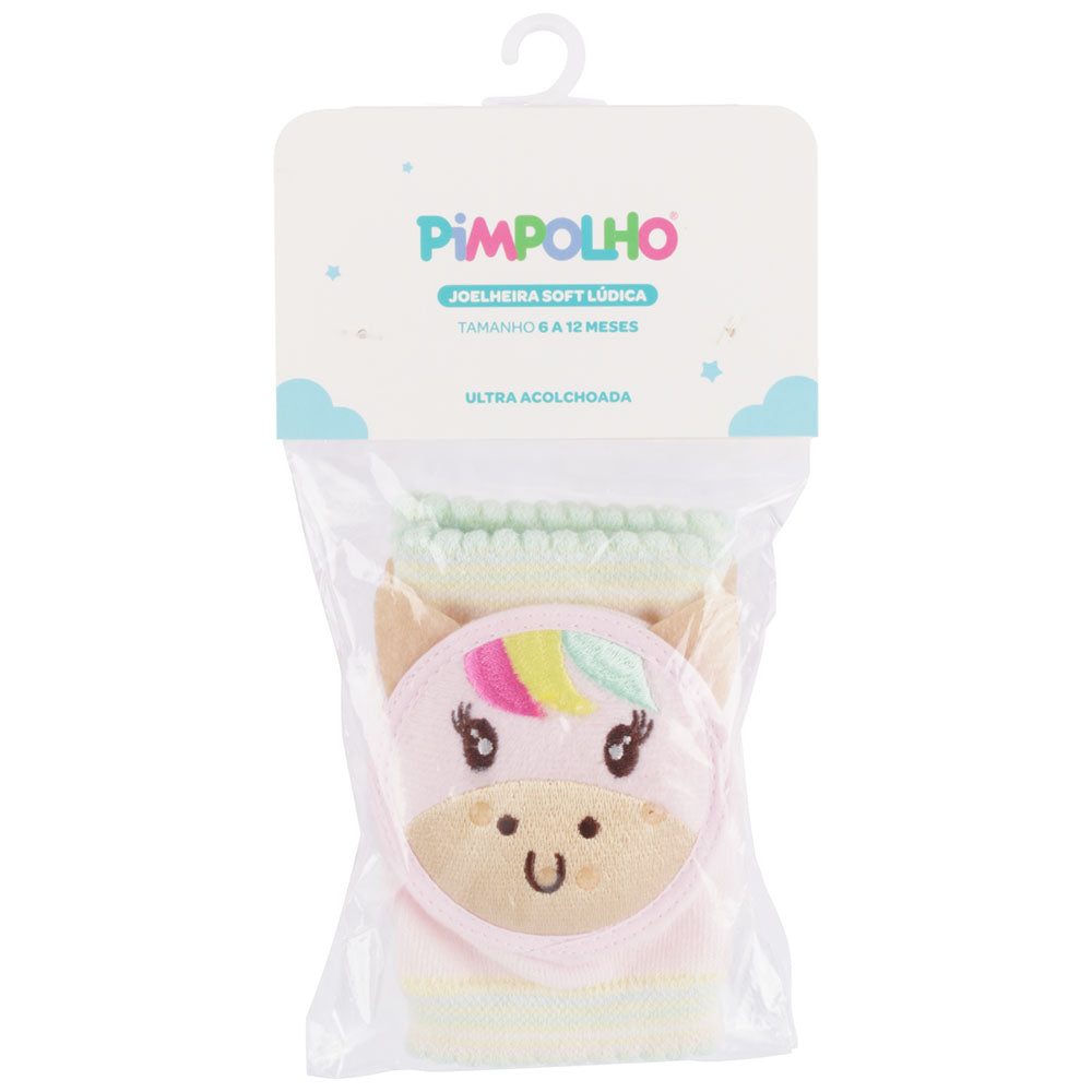Joelheira Infantil Feminina Pimpolho Soft Lúdica 06 a 12 Meses