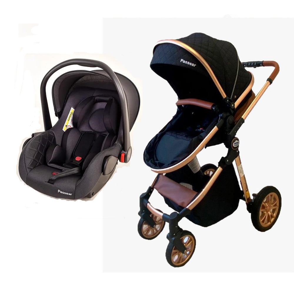 Conjunto Passear Carrinho Ares Plus 3 Em 1 + Bebe Conforto Aconchego