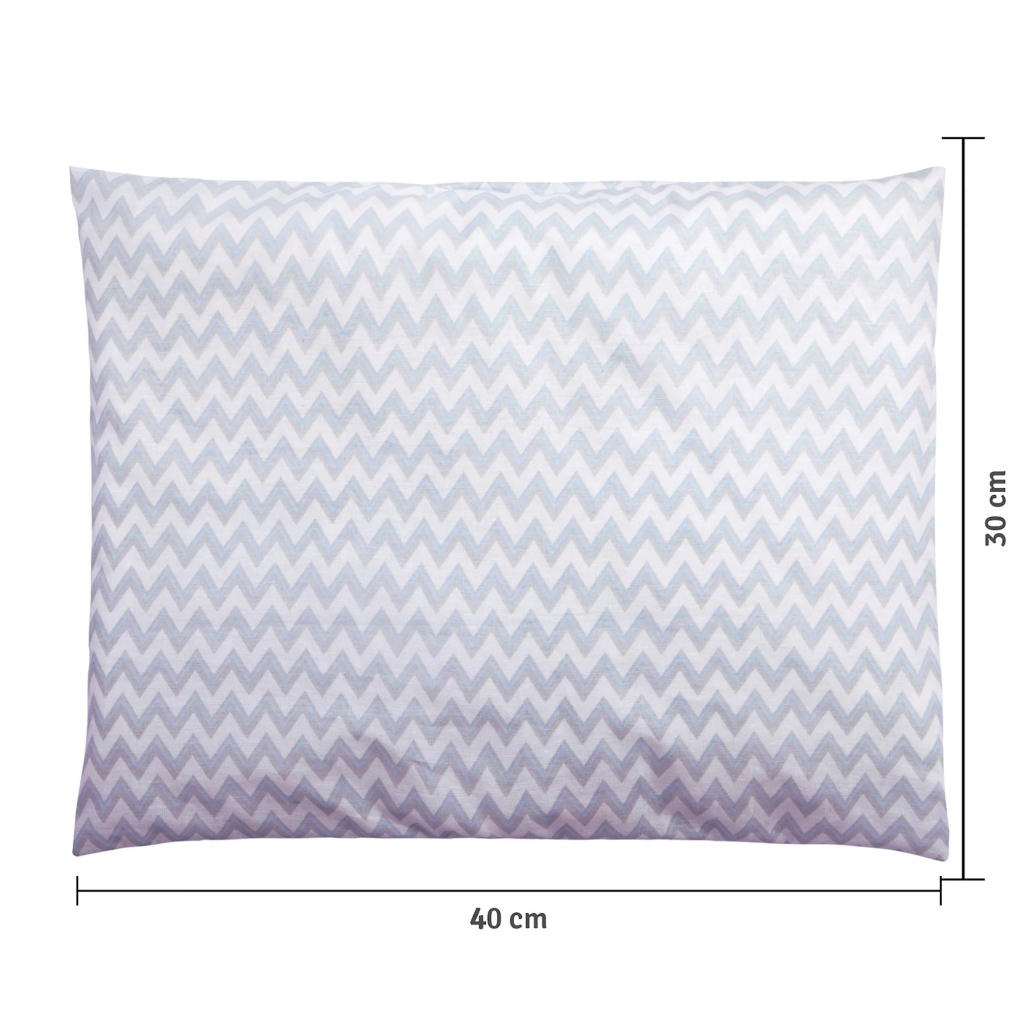 Kit De Fronha Papi Baby Chevron 2 Peças - Azul - 40x30 Cm