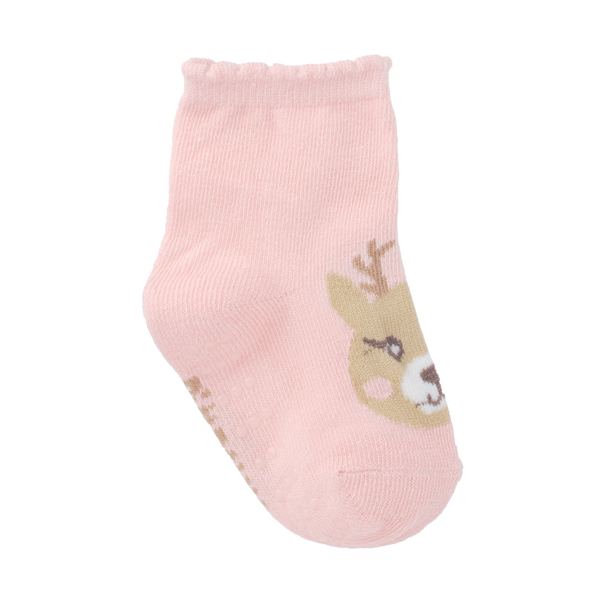 Kit 3 Pares de Meia Pimpolho Baby Colorida Antiderrapante Cano Médio