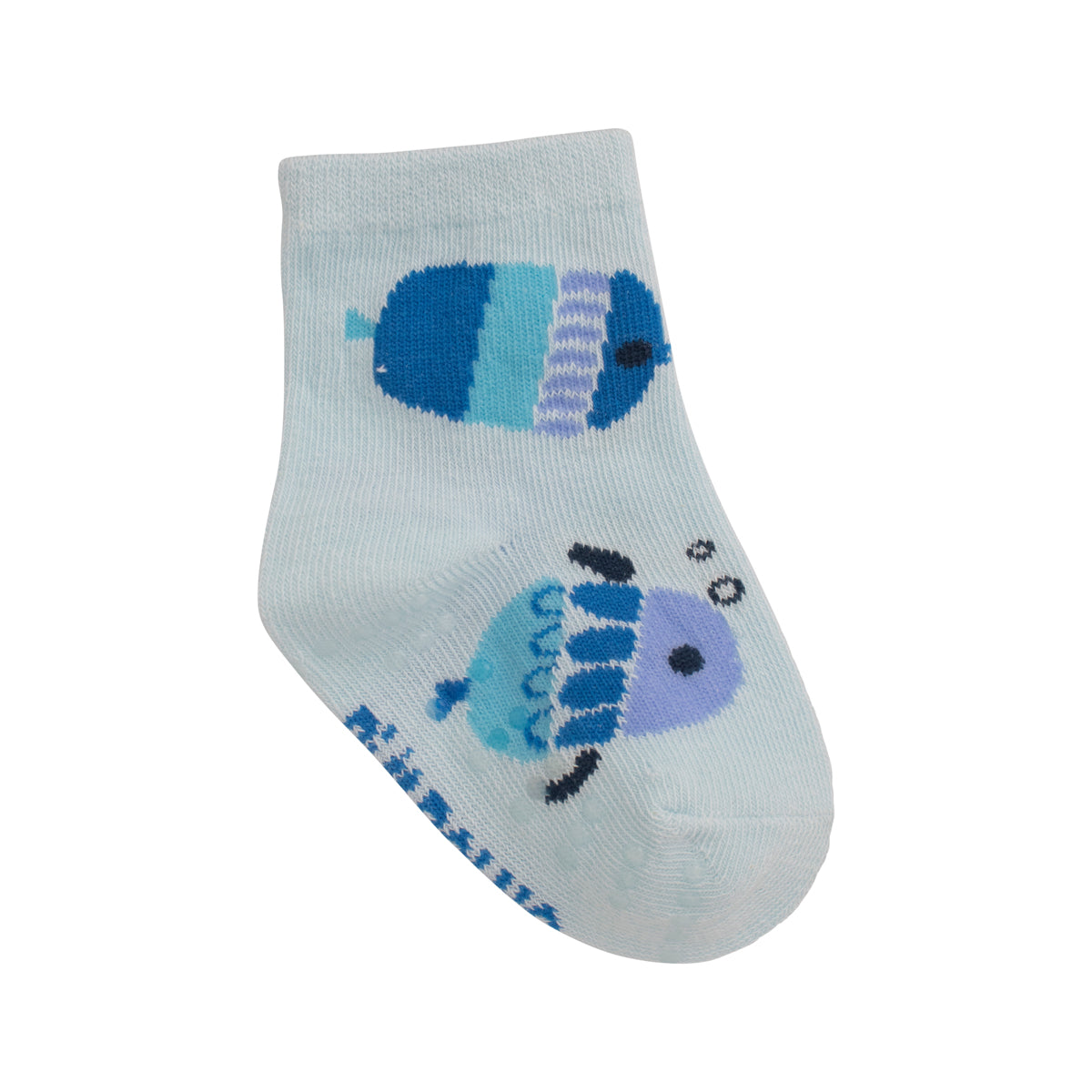 Kit Meia Infantil Masculina Colorida Pimpolho Antiderrapante c/ 3 Pares