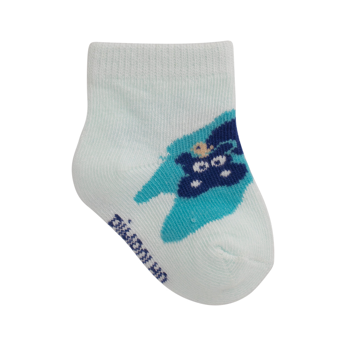 Kit Meia Bebê Masculina Pimpolho RN Recém-Nascido Algodão Macio Com 3 Pares