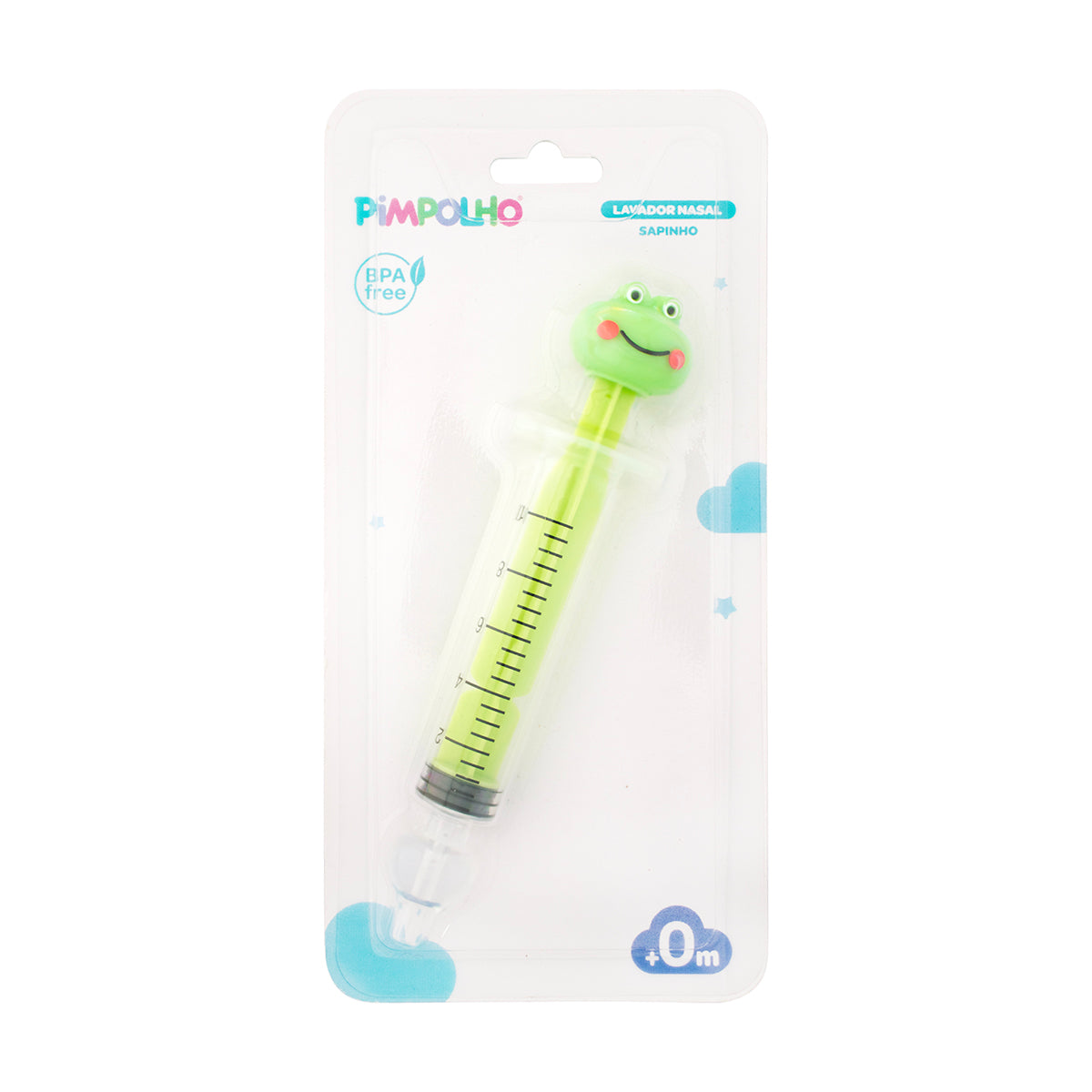 Lavador Nasal Infantil Pimpolho Sapinho 10ml com Bico de Silicone