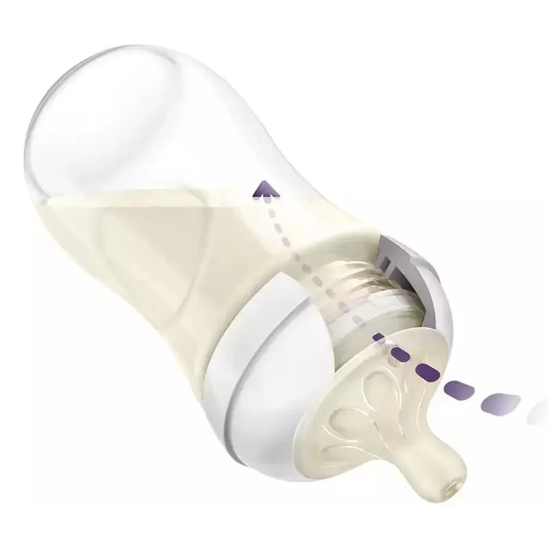 Mamadeira Avent Pétala 3.0 0M+ 125ML Bico Ritmo Individual Transparente