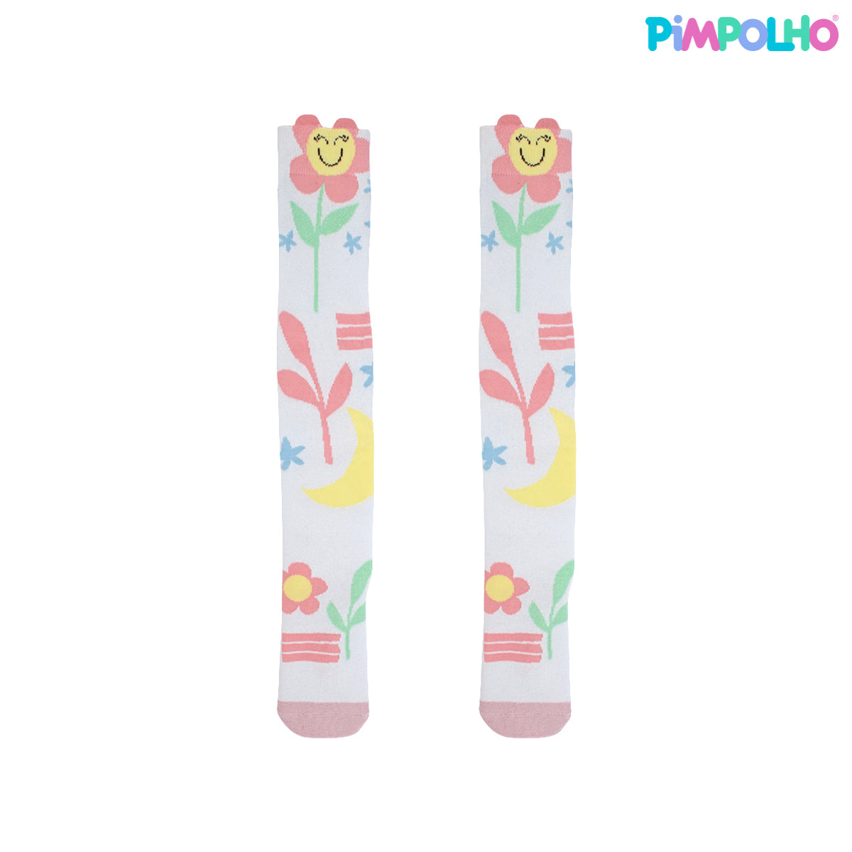 Meia Infantil 5/8 Pimpolho Feminina Lúdica Divertida