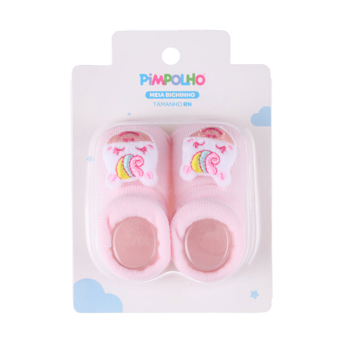 Meia Infantil Feminina Pimpolho - Coleção Bichinho Recém-Nascido