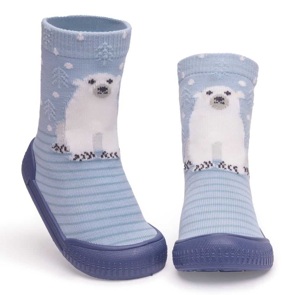 Meia Com Sola Infantil Pimpolho Antiderrapante Masculina